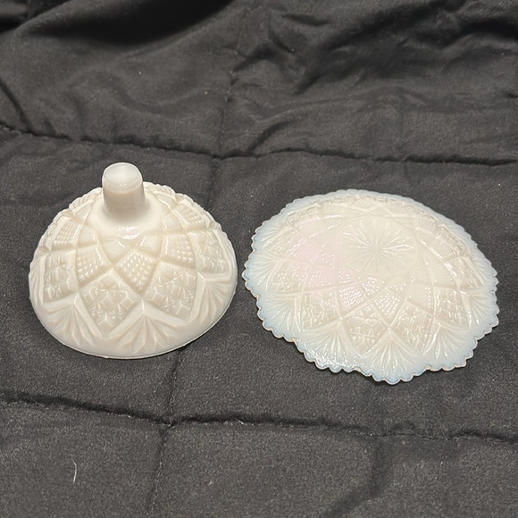 Vintage Child’s Milk Glass Butter Dish - Picture 3 of 3